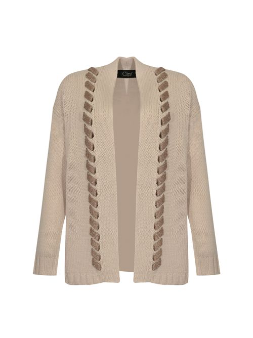 Cardigan in misto lana con nastro in lurex Clips | A816 568000091